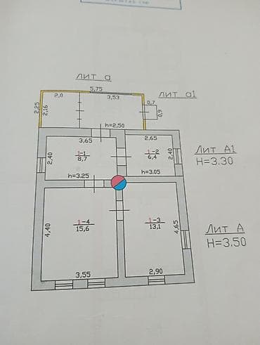 этажи: Продается два дома на одном участке 6 соток. В районе Жибек - жолу — 3