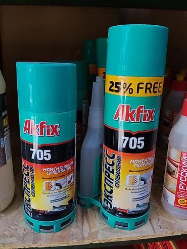 Суперклей: Akfix, Жыгач үчүн, Аэрозолдук баллондо — 1