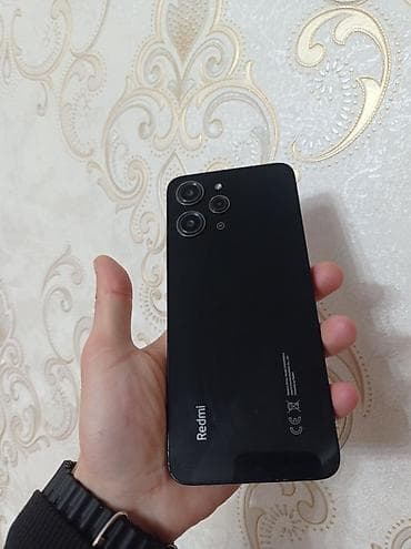 Redmi, Redmi 12, Б/у, 128 ГБ, цвет - Черный, 2 SIM