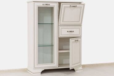 столы и шкафы: Тумба витрина 3Д 1Я (Tiffany 1V2D1S), коллекции Тиффани, Вудлайн — 2