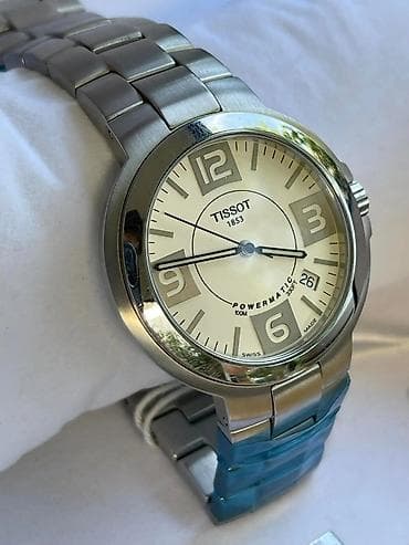 TISSOT мужские часы Powermatic Autoquartz 17 Jewels на браслете, белый