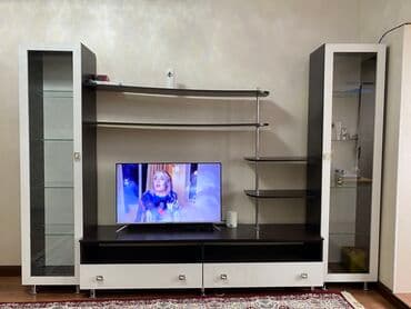 аквариум с тумбой: Гарнитур для зала, Б/у, Тумба под ТВ, ДСП, Самовывоз — 2