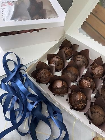 ящики для фруктов: Домашние маффины🧁 Мягкие, ароматные и с сочной начинкой внутри 🤍 — 4