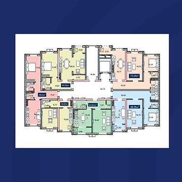квартиры талас: 1 комната, 35 м², Элитка, 6 этаж, Готовая ПСО (под самоотделку) — 2