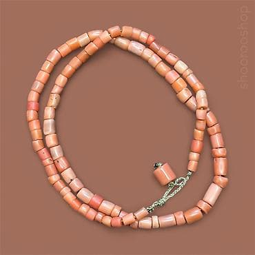 коралловые бусы: Этно-ожерелье из перламутра (ак дана) Застежка: петля на шнуре и — 2
