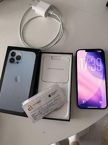 apl: IPhone 13 Pro Max, Б/у, 128 ГБ, Sierra Blue, Зарядное устройство, Кабель, Коробка, 85 % — 2