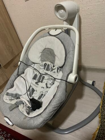 Люлька, Б/у, Колыбель, Переноска, Качалка, Пластик, цвет - Серый, Самовывоз