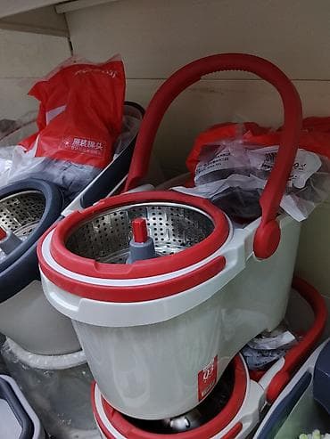 Хозтовары: Ведро-центрифуга для швабры с отжимом (spin mop bucket). - Тип — 2