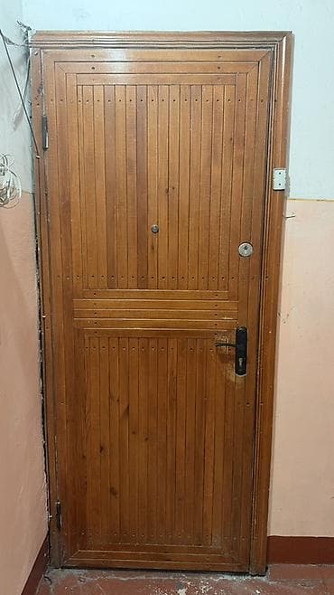 Двери для домов и квартир, Металлическая, Одностворчатая, Левосторонняя, цвет - Коричневый