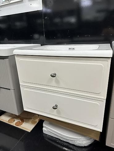 Тумба для ванны, С раковиной, цвет - Белый