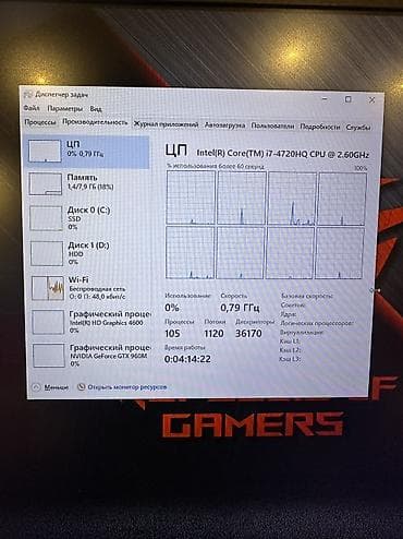 Техника и электроника: Игровой, ASUS ROG G771J, 17.3" FullHD, i7-4720HQ, GTX 960M, SSD+HDD — 10