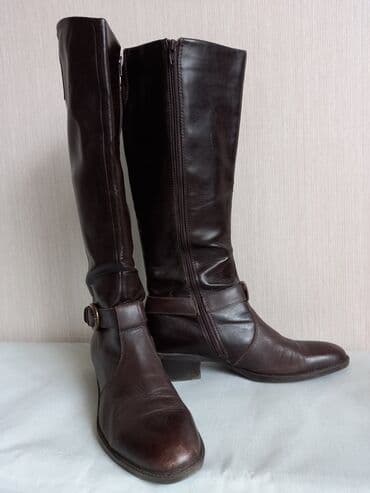 женская модельная обувь больших размеров: Сапожки женские деми кожаные на молнии. Каблучок 4,5 см. Высота (с — 4