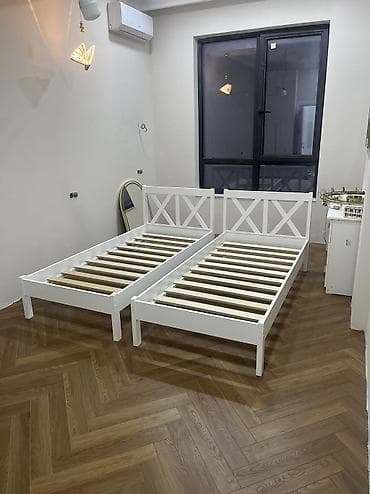 Кровати: Односпальная кровать, Новый, С мягким изголовьем, В рассрочку, длина - 200 см — 1