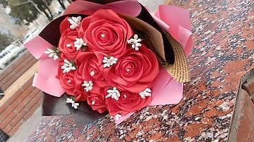 Букеты из игрушек: Букет из декоративных роз - Композиция из искусственных роз — 1