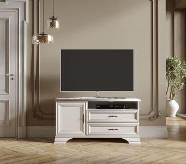 офисные мебели: Тумба под ТВ 1Д 2Я, коллекции Кентаки, Белый Белый, БРВ Брест — 1