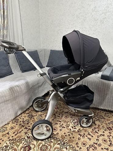 универсальные коляски stokke xplory: Коляска, Stokke, цвет - Черный, Б/у, Самовывоз — 1