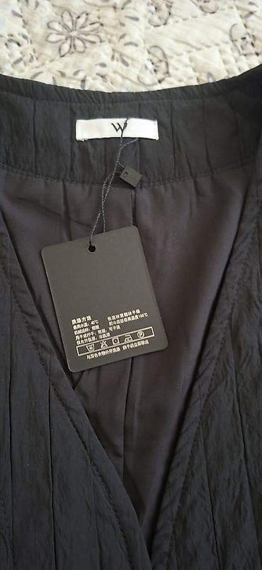 пошив куртки: Жакет свободного кроя, черный, размер M - Фасон: прямой силуэт с — 4