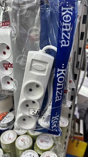 Сетевой удлинитель Konza - 3 розетки с заземлением (евростандарт) -