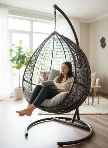 Подвесное кресло, цвет - Коричневый