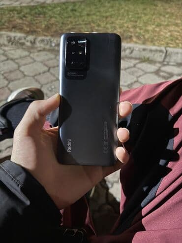 телефон талас: Redmi, Redmi 10, Б/у, 128 ГБ, цвет - Черный — 1