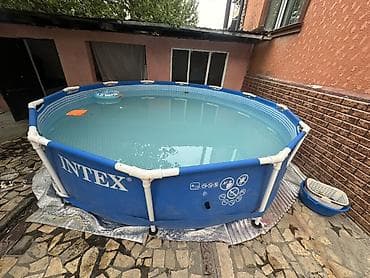 бассейн с тренером: Каркасный бассейн Intex (круглый) Размер 3.66х76✅ В отличном состоянии — 2
