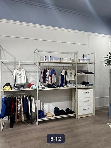 Касса жабдуулары: Стеллажи для магазина одежды Общая стоимость 60000 с 4 ящика- общая — 3