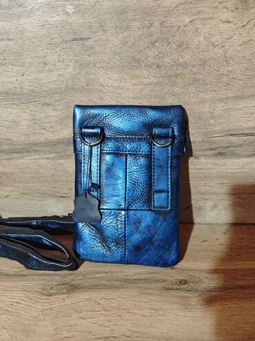 сумку кошелек на пояс: Барсетка, Материал: Натуральная кожа, Новый — 4