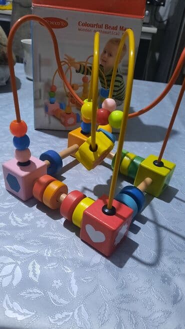 Развивающая игрушка, деревянный лабиринт "Радуга"