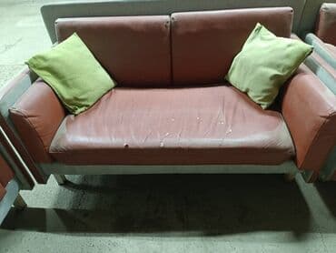 диваны кожаные бу: Прямой диван, Б/у, Двухместный — 5