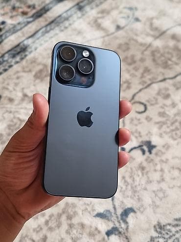f7 pro: IPhone 15 Pro, Б/у, 256 ГБ, Blue Titanium, Чехол — 2