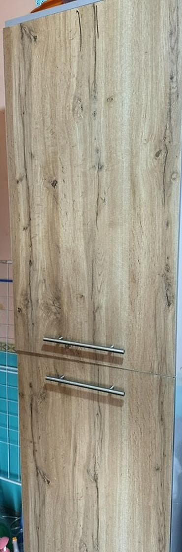полки из стекла: Кухонный гарнитур, цвет - Коричневый, ДСП — 2
