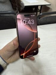 айфон x токмок: IPhone 16 Pro Max, Колдонулган, 256 ГБ, Desert Titanium, Заряддоочу түзүлүш, Коргоочу айнек, Каптама, 96 % — 2