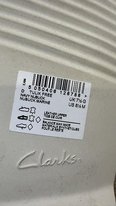 Жеке буюмдар: Эркектердин туфлиси, 41.5, Clarks, Жаңы, түсү - Көк — 3