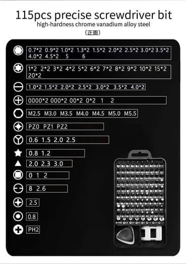 отвёртка для телефона: Отвертка с битами 115 в 1 Качественный набор отверток для ремонта — 5