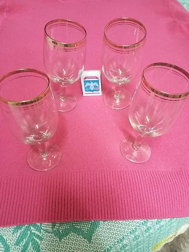 Набор бокалов на ножке — 4 шт. - Материал: прозрачное стекло. -