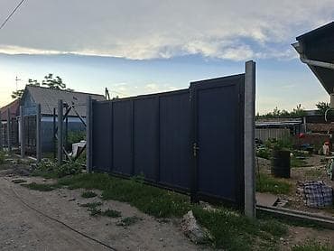 Раздвижные откатные ворота с калиткой