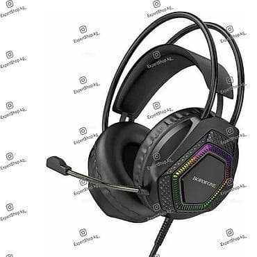 hyper x cloud 3: Проводные полноразмерные наушники, Borofone, Новый, цвет - Черный — 3
