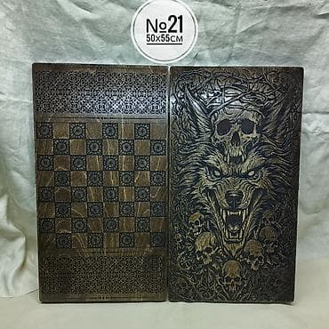 Нарды: Нарды-шахматы-шашки 3в1. Лазерная гравировка, морилка,лак, фигуры и — 2