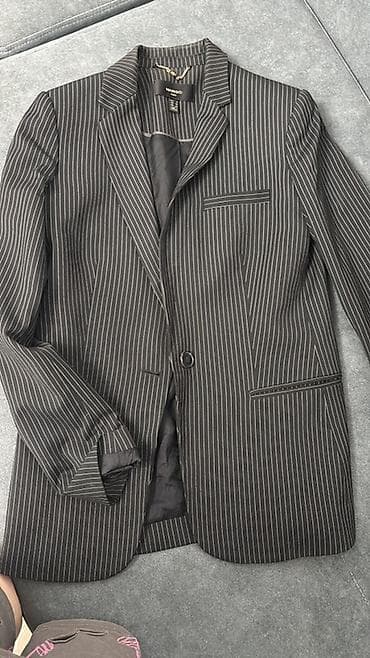 Личные вещи: Жакет Mango в тонкую вертикальную полоску. - Классический однобортный — 1