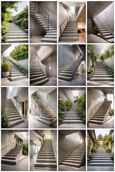 шкаф для дома и офиса: Бетонная лестница Для дома, Бесплатный замер, Форма лестницы: Винтовая — 1