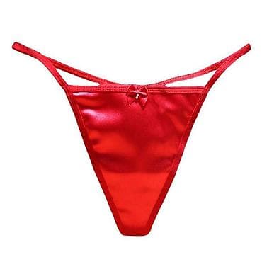 Роскошные атласные стринги, трусики с низкой талией и бантом с