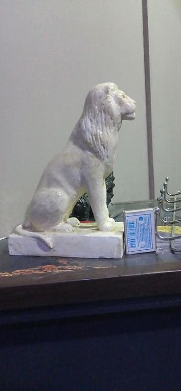 диль баян: Гипсовые декоративные фигуры животных - Тигр лежащий на подставке — 8