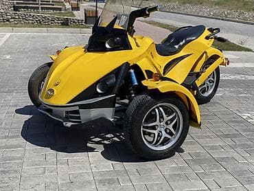 продам мот: Трицикл (3-колёсный мотоцикл) спортивного типа, ярко‑жёлтый. 2022 Год — 9