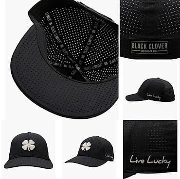 world cup: Black Clover. Перфорированная бейсболка с логотипом Clover. Вышивка — 5