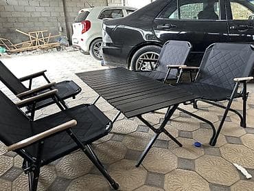 стул для пикника: Комплект садовой мебели, Стол, Металл — 3