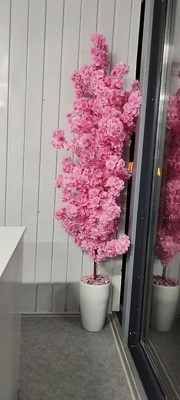 Искусственное дерево сакуры в кашпо - Высокое декоративное дерево с