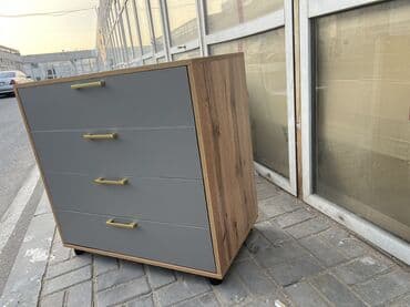 полки г ош: Комод для одежды, Новый, Без зеркала, Другой материал, цвет - Серый — 4