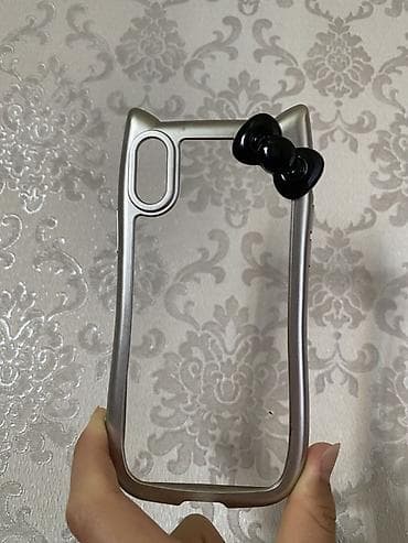 iphone 9 plus: Чехол-рамка для смартфона с ушками и бантом 10 айфон - Тип — 2