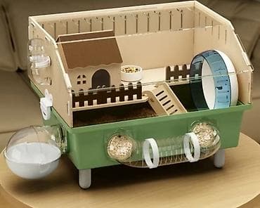 Домик-клетка для хомяков с игровым модулем и аксессуарами -