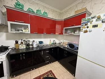 бу кухный уголок: Кухонный гарнитур, Б/у, цвет - Красный, Самовывоз — 2